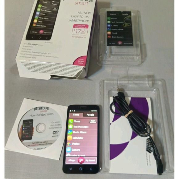 Lively Jitterbug Other - Lively® - Jitterbug Smart4 Smartphone for Seniors  Great Call WITH BOX